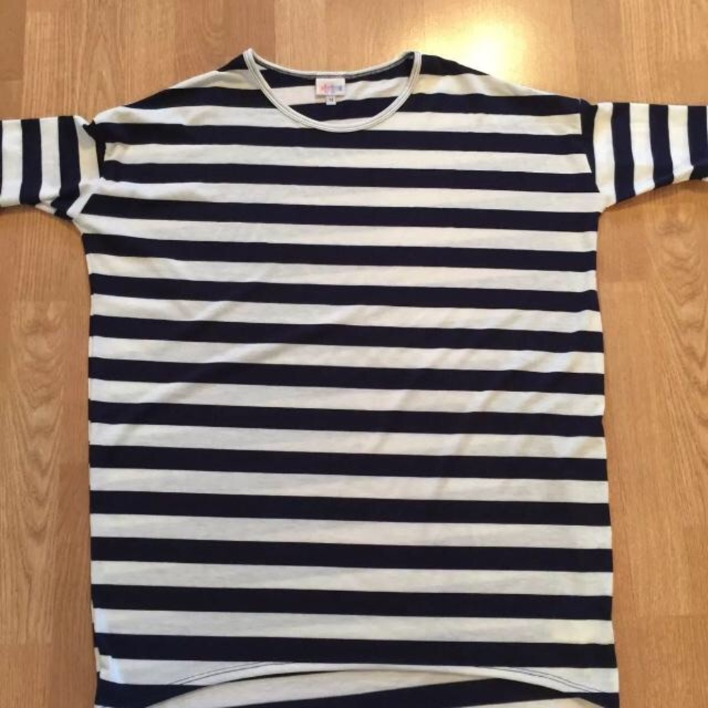 XS lularoe Irma black white striped unicorn NWT